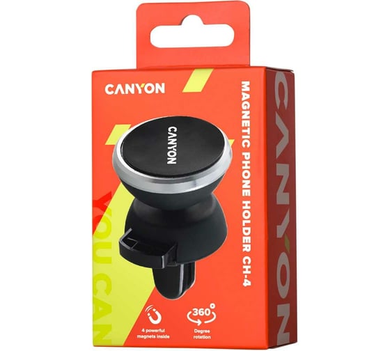 Автомобильный магнитный держатель Canyon CH-4 черный CNE-CCHM4