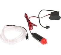 Неоновая нить для подсветки салона Cartage адаптер питания 12 В, 2 м, белый 6937263