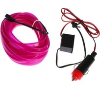 Неоновая нить для подсветки салона Cartage адаптер питания 12 В, 7 м, фиолетовый 6937273