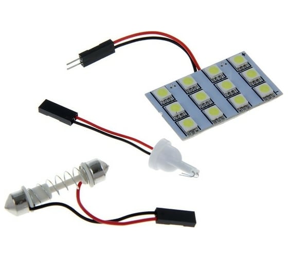 Светодиодная автолампа Cartage 12 В, 12 SMD-5050, свет белый 1059213