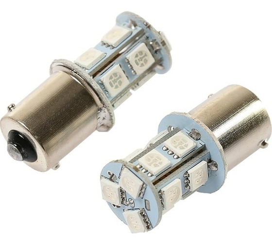 Светодиодная автолампа Cartage P21/W, 12 В, 13 SMD-5050, набор 2 шт., свет красный 2612660