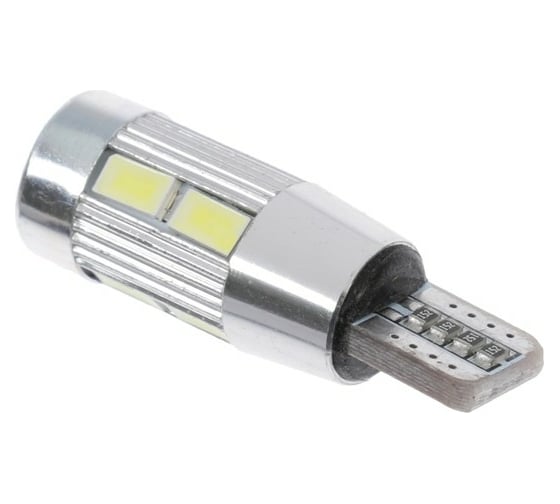 Светодиодная автолампа Cartage T10, 10 SMD, 12 В, линза 4449981