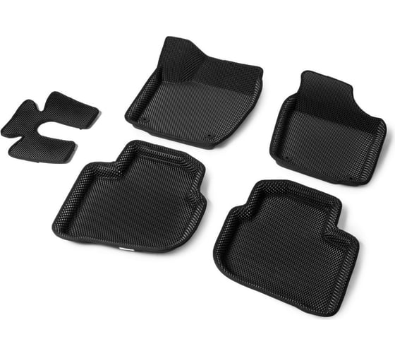 Коврики в салон AutoFlex EVA 3D ЭВА/ЕВА для Шкода Рапид LB 2013- г.в./Фольксваген Поло VI LB 2020- г.в. 2510101 1