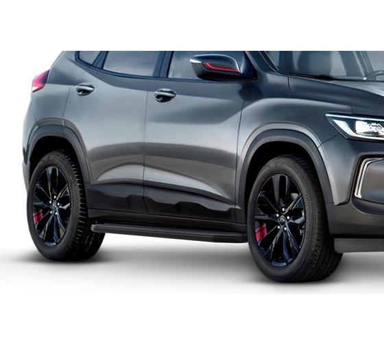 Пороги на автомобиль Rival Black для Chevrolet Tracker Шевроле Трэкер IV 2021- A173ALB.1002.1