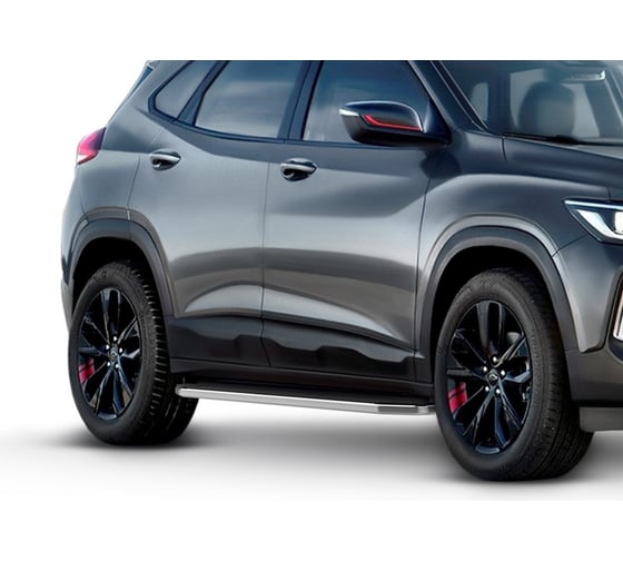 Пороги на автомобиль Rival Black для Chevrolet Tracker Шевроле Трэкер IV 2021- A173ALP.1002.1