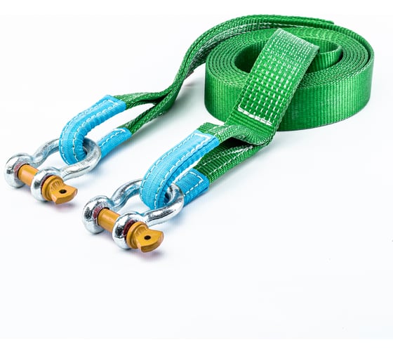 Динамическая стропа Tplus серия Secura 9 т, 5 м, шаклы 3.25 т 2 шт. T008053