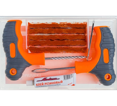 Ремкомплект для бескамерных шин в прозрачном кейсе AIRLINE ATRK-8