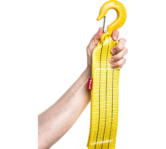 Буксировочный трос Tplus 8 т, 6 м, крюк/крюк, с флажками T002268