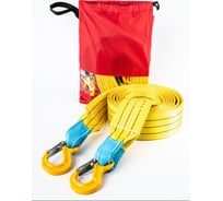 Усиленный буксировочный ремень Tplus 16/21 т, 5 м, крюк/крюк + мешок T017814