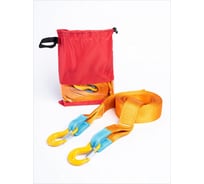 Буксировочный эластичный трос Tplus Стандарт 9 т, 5 м, крюк/крюк, мешок T018193