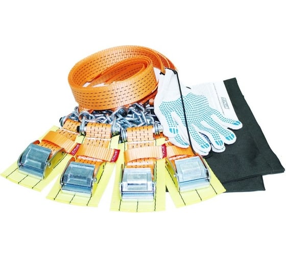 Комплект браслетов противоскольжения Tplus тип2 4WD, R16-R21, усиленный, в мешке, 4 шт. T007607 1