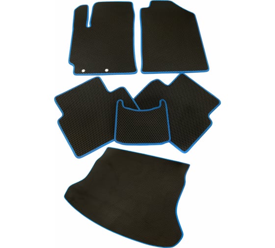 Коврики Vicecar ЕВА в салон и багажник для Ford Mondeo IV 2006-2014 крепл поворотные SB13011Xx_син 1