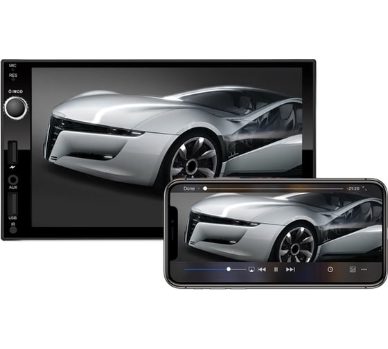 Автомагнитола Centek 2 DIN Bluetooth, дисплей 7`, WinCE, Full touch емкостный, Mirror link CT-8123