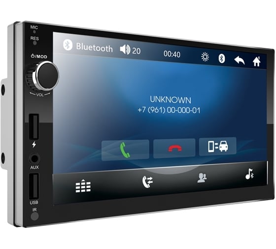 Автомагнитола Centek 2 DIN Bluetooth, дисплей 7`, WinCE, Full touch емкостный, Mirror link CT-8123