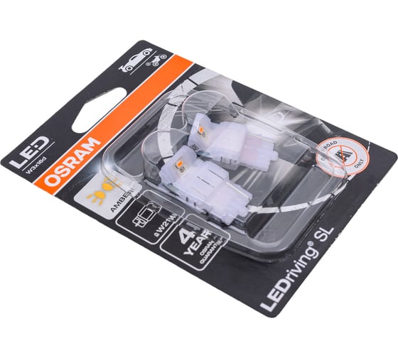 Автолампа Osram WY21W W3x16d LED YELLOW 12V 7505DYP-02B