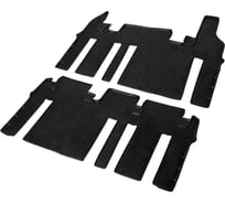 Коврики в салон Rival 2 и 3 ряд для Hyundai H1 Хендай Н1 минивэн 2017-н.в., 2 части 12312002