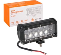 Светодиодная фара (балка) двухрядная Airline 12 LED 4D линза, 36W, 165x78x65, 12/24V ALED047 22376481