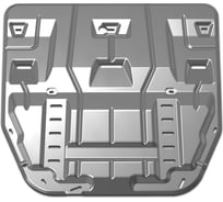 Защита картера + КПП + комплект крепежа АвтоБроня для KIA K5 2020-, алюминий 333.02860.1