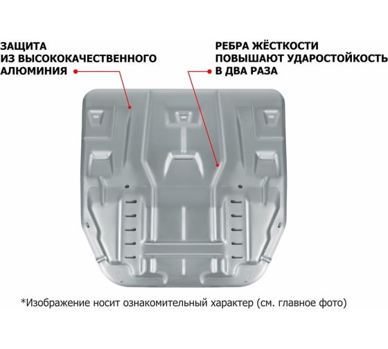 Защита картера + КПП + комплект крепежа АвтоБроня для Hyundai Santa Fe 2020-, алюминий 333.02862.1