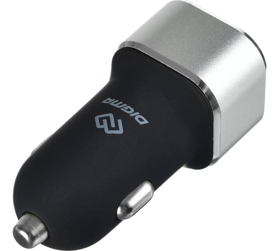 Универсальное автомобильное зарядное устройство DIGMA DGCC-2U-QC3.0-BS 3A+2.4A (QC), черный 1079221