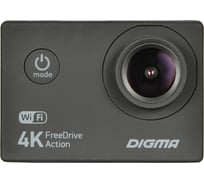 Видеорегистратор DIGMA FreeDrive Action 4K WiFi черный, 8Mpix 2160x3840 2160p, 150 гр. 1132275