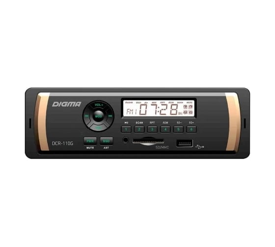 Автомагнитола DIGMA DCR-110G 1DIN 4x45Вт 479882