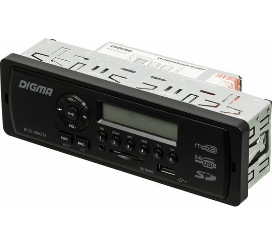 Автомагнитола DIGMA DCR-100G24 1DIN 4x45Вт 480603