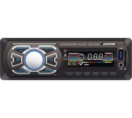 Автомагнитола DIGMA DCR-310B 1DIN 4x45Вт 479898