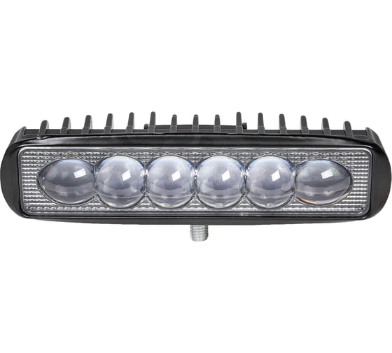 Светодиодная прямоугольная фара Airline 6 LED 4D линза, 18 Вт, 157x42x40 мм, 12/24 В ALED006