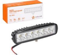 Светодиодная прямоугольная фара Airline 6 LED рассеянный свет, 18 Вт, 157x42x40 мм, 12/24 В ALED005