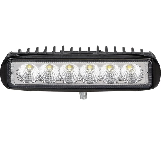 Светодиодная прямоугольная фара Airline 6 LED рассеянный свет, 18 Вт, 157x42x40 мм, 12/24 В ALED005