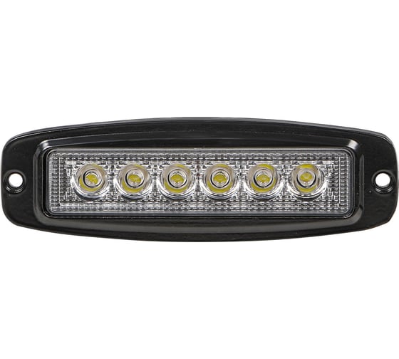 Светодиодная прямоугольная врезная фара Airline 6 LED рассеянный свет, 18 Вт, 185x60x35 мм, 12/24 В ALED007