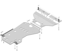 Алюминиевая защита ООО Трио Сервис MOTODOR 5 мм Д,КПП BMW 7 series c 2008г. 30210