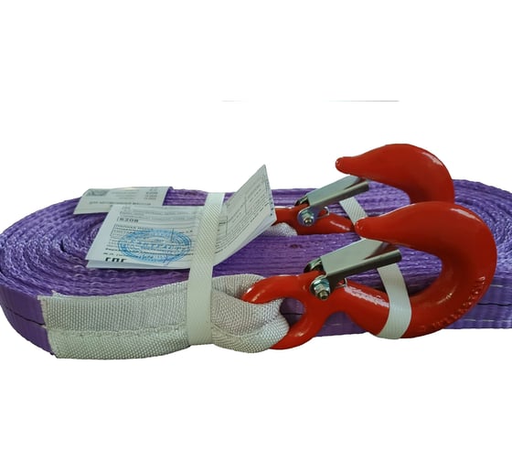 Трос буксировочный текстильный КанТраст 6 т 5 м крюк-крюк артикул tbt65000kk 1