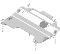 Алюминиевая защита ООО Трио Сервис MOTODOR 5 мм Д, КПП Mazda CX 9 31103