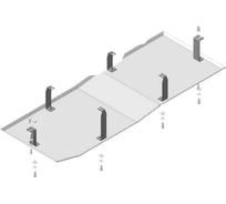 Алюминиевая защита ООО Трио Сервис MOTODOR 5мм Б Mercedes-Benz Vito, Viano W-639 31204