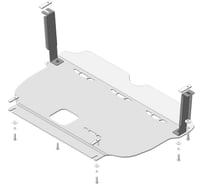 Алюминиевая защита ООО Трио Сервис MOTODOR 5 мм Д,КПП Kia Sportage, Hyundai Tucson 31001