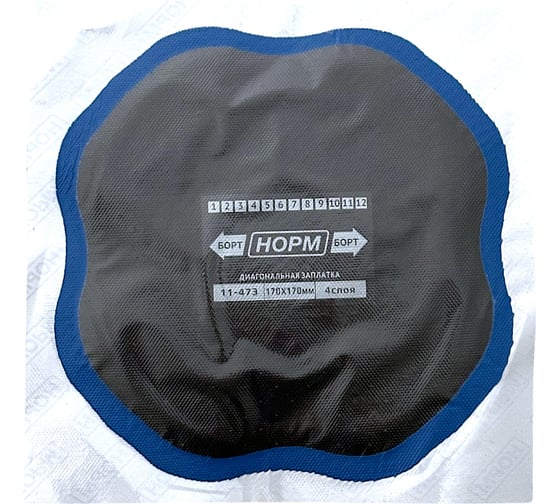 Диагональные заплаты NORM 170х170 мм, 4 слоя, 5 шт. 11-473