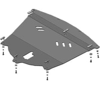 Алюминиевая защита ООО Трио Сервис MOTODOR 5 мм_Nissan Qashqai, V=2.0, АКПП 31413
