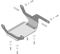 Алюминиевая защита ООО Трио Сервис MOTODOR 5 мм ЗДф Subaru Forester 2019-, Outback 2021- 32236