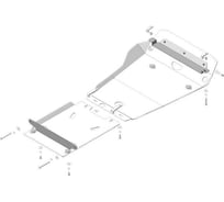 Алюминиевая защита ООО Трио Сервис MOTODOR 5 мм Д, ПДф, КПП Toyota LC 150, V=4,0 32523