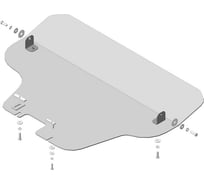 Алюминиевая защита ООО Трио Сервис MOTODOR 5 мм Д Subaru Forester, V=2.0, 2.5, 2019- 32234