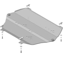 Алюминиевая защита ООО Трио Сервис MOTODOR 5 мм Д, КПП Volvo XC90 2015-, XC60 2017- 32604