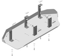 Алюминиевая защита ООО Трио Сервис MOTODOR 5 мм ТК Volkswagen T6.1 32722
