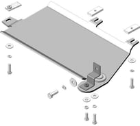 Алюминиевая защита ООО Трио Сервис MOTODOR 5 мм ТСФ VW Transporter T6, 2015- 32717