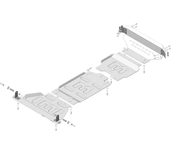 Алюминиевая защита ООО Трио Сервис MOTODOR 5 мм Dodge Ram 1500, DS, 4WD, 2015-2018 32907 1