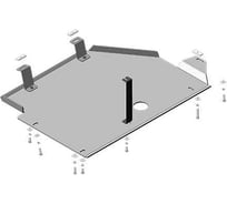 Алюминиевая защита ООО Трио Сервис MOTODOR 5 мм ПрП VW Transporter T6, 2015- 32716