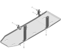 Алюминиевая защита топл. бака ООО Трио Сервис MOTODOR 98 л. 5 мм Dodge Ram 1500, 2009-2018 32903