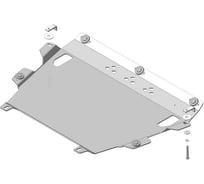 Алюминиевая защита ООО Трио Сервис MOTODOR 5 мм Д, КПП Lexus NX 200, V=2,0, c 2014 г. 35012