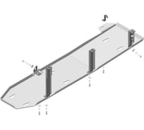 Алюминиевая защита ООО Трио Сервис MOTODOR топл. бака 5 мм Dodge Ram 1500, 2015-2018 32902